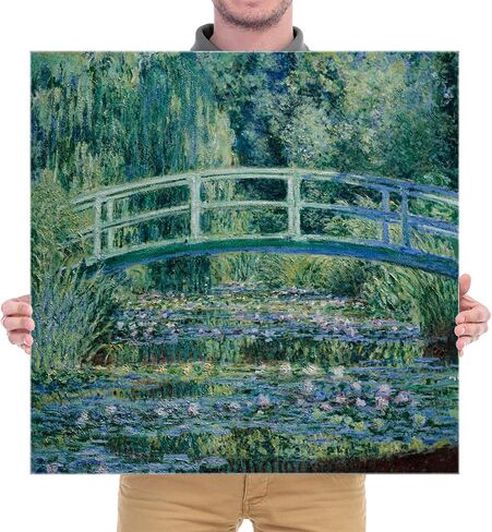 Wieco Art Canvas Print Wall Art Water-Lily Pond,1899 by Claude Monet Impressionism Art Print Picture Artwork for Living Room Bedroom Home Kitchen Decorations in Saudi Arabia