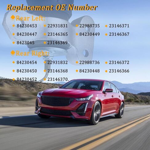 84230453 2Packs Rear Shock Absorber Shocks w/Magnetic Ride Control Compatible with Cadillac CTS 2014-2020, for Cadillac ATS 2013-2020,Replace 84230453 84230454 22988735 22988736 in Kuwait