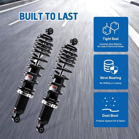 KLV الصدمات الأمامية اليسرى اليمنى متوافقة مع Arctic Cat ATV 400 450 500 550 650 700 1000 2008-2017 ممتص الصدمات أحادي الأنبوب 0403-188 0403-209 قطعتان in Kuwait