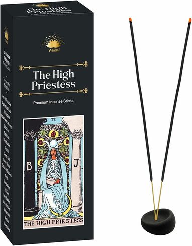 The High Priestess Tarot Incense Hexa Premium Sticks Tarot-Inspired – Harness Intuition, Inner Wisdom, and Spiritual Insight, Handcrafted in India, Pack of 6, 20 Sticks per Pack. in Saudi Arabia