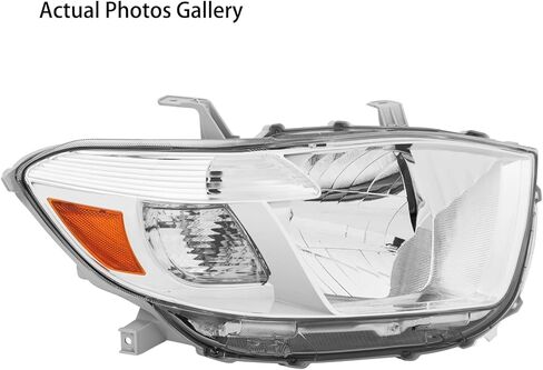 OE Style Headlight Assembly Set For 2008 2009 2010 Toyota Highlander Base Limited SE Sport SUV Replacement Bumper Headlamps Chrome Housing Clear Reflector Driver and Passenger(Left+Driver side in Saudi Arabia