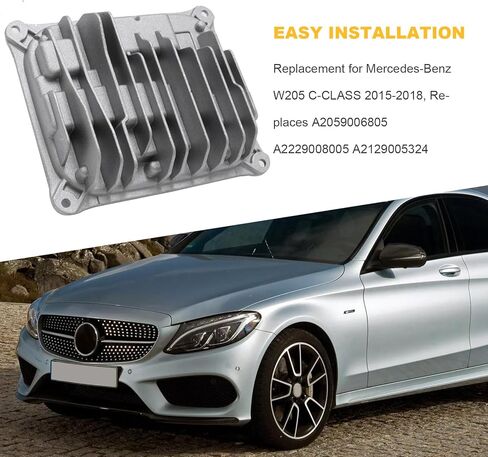 A2059005010 وحدة التحكم في الصابورة الأمامية LED، بديل لمرسيدس بنز W205 C-CLASS 2015-2018، يستبدل A2059006805 A2229008005 A2129005324 in Saudi Arabia