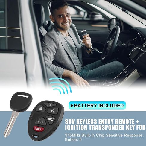 X AUTOHAUX 2pcs OUC60270 315MHz SUV دخول بدون مفتاح عن بعد الإشعال المستجيب مفتاح فوب لشفروليه تاهو 2007-2014 لجي إم سي يوكون 2007-2014 لكاديلاك إسكاليد 2007-2014 6 أزرار in Saudi Arabia