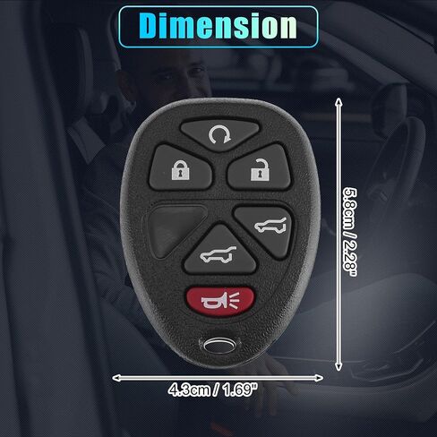 X AUTOHAUX 2pcs OUC60270 315MHz SUV دخول بدون مفتاح عن بعد الإشعال المستجيب مفتاح فوب لشفروليه تاهو 2007-2014 لجي إم سي يوكون 2007-2014 لكاديلاك إسكاليد 2007-2014 6 أزرار in Saudi Arabia