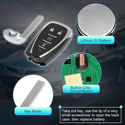 X AUTOHAUX HYQ4AS 315 MHz Replacement Keyless Entry Remote Smart Key Fob for Chevrolet Equinox 2022 2023 2024 No.13522875 5 Buttons in Saudi Arabia