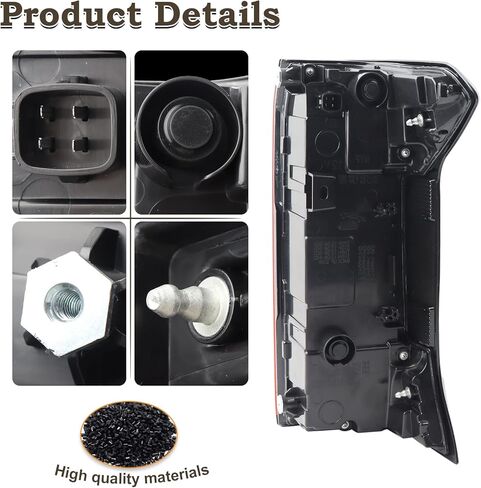 81550-AK040 LH مجموعة مصابيح خلفية LED مناسبة لـ 2024 2025 Toyota Tacoma TRD SPORT/OFF مصباح فرامل للطرق الوعرة مع مفتاح الباب الخلفي للسائق الأيسر مصباح خلفي للباب نوع يدوي إطار رمادي مع ضوء جانبي in Kuwait