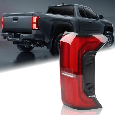 81550-AK040 LH LED Tail Light Assembly Fit for 2024 2025 Toyota Tacoma TRD SPORT/OFF ROAD Brake Lamp W/o Tailgate Switch Left Driver Side Rear Lamp Door-manual Type Gray Bezel W/o Side Light in Kuwait