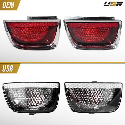 USR 10-13 Camaro Tail Light – Rear Tail Lamps 4pc Set (Left + Right) Compatible with 2010-2013 Chevrolet Camaro 5th GEN All Models LS, LT, SS and ZL1 (OE FROSTED CLEAR LENS with BULBS) in Saudi Arabia