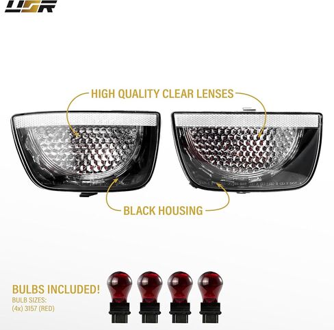 USR 10-13 Camaro Tail Light – Rear Tail Lamps 4pc Set (Left + Right) Compatible with 2010-2013 Chevrolet Camaro 5th GEN All Models LS, LT, SS and ZL1 (OE FROSTED CLEAR LENS with BULBS) in Saudi Arabia