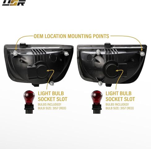 USR 10-13 Camaro Tail Light – Rear Tail Lamps 4pc Set (Left + Right) Compatible with 2010-2013 Chevrolet Camaro 5th GEN All Models LS, LT, SS and ZL1 (OE FROSTED CLEAR LENS with BULBS) in Saudi Arabia