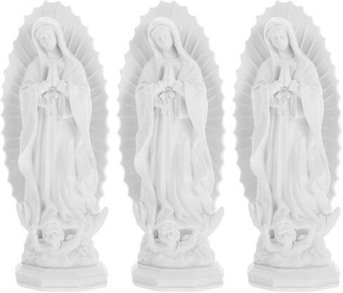 BESTOYARD Virgin Mary Statue 7.5-Inch, Resin Catholic Figurine for Home Decor, Religious Style Sculpture for Living Room, Porch, Bedroom, Garden, Church in Saudi Arabia