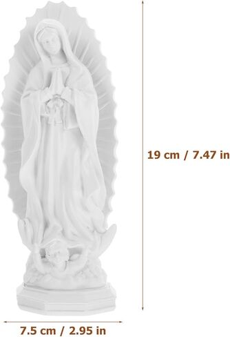 BESTOYARD Virgin Mary Statue 7.5-Inch, Resin Catholic Figurine for Home Decor, Religious Style Sculpture for Living Room, Porch, Bedroom, Garden, Church in Saudi Arabia