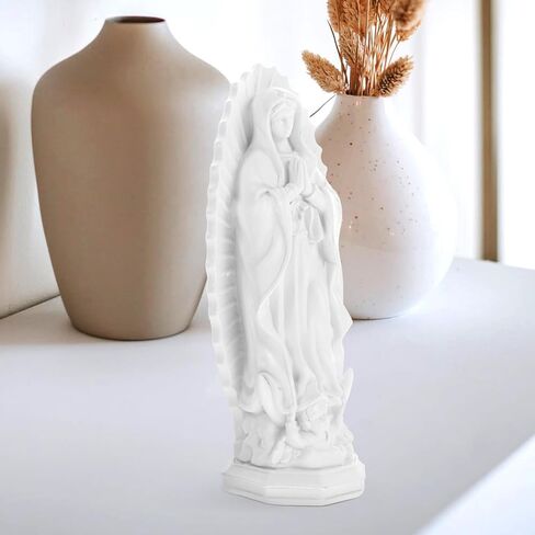 BESTOYARD Virgin Mary Statue 7.5-Inch, Resin Catholic Figurine for Home Decor, Religious Style Sculpture for Living Room, Porch, Bedroom, Garden, Church in Saudi Arabia