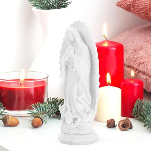 BESTOYARD Virgin Mary Statue 7.5-Inch, Resin Catholic Figurine for Home Decor, Religious Style Sculpture for Living Room, Porch, Bedroom, Garden, Church in Saudi Arabia