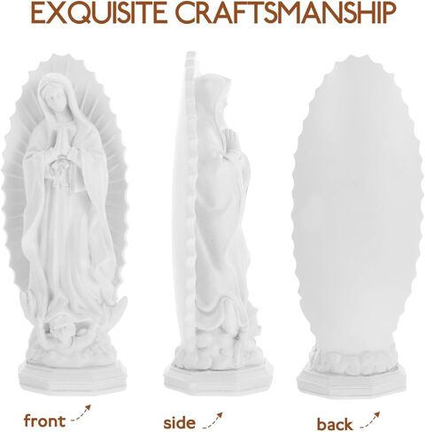 BESTOYARD Virgin Mary Statue 7.5-Inch, Resin Catholic Figurine for Home Decor, Religious Style Sculpture for Living Room, Porch, Bedroom, Garden, Church in Saudi Arabia