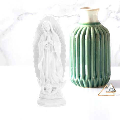 BESTOYARD Virgin Mary Statue 7.5-Inch, Resin Catholic Figurine for Home Decor, Religious Style Sculpture for Living Room, Porch, Bedroom, Garden, Church in Saudi Arabia