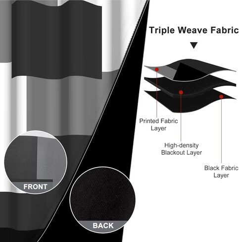 95% Blackout Curtains for Bedroom 63 Inch Long 2 Panels Set Royal Blue Grey Modern Abstract Geometric Black Out Curtains Insulated Room Darkening Window Drapes for Living Room, 52Wx63L in Saudi Arabia