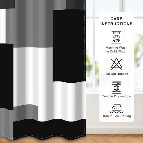 95% Blackout Curtains for Bedroom 63 Inch Long 2 Panels Set Royal Blue Grey Modern Abstract Geometric Black Out Curtains Insulated Room Darkening Window Drapes for Living Room, 52Wx63L in Saudi Arabia