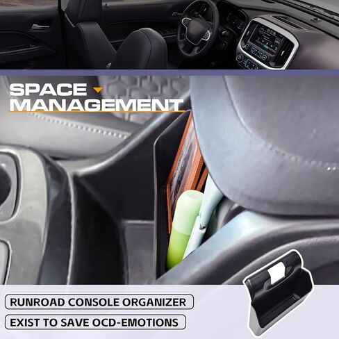 صينية تنظيم تخزين معلقة لوحدة التحكم المركزية من RUNROAD متوافقة مع ملحقات Chevy Colorado/GMC Canyon 2014-2022، صينية تعليق مسند الذراع لملحقات كولورادو كانيون منظم وحدة التحكم الوسطى in Saudi Arabia