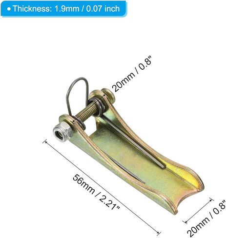 PATIKIL 2.2 Inch Hook Safety Latch Kit, 4 Pack Metal Towing Hitch Replacement for Clevis Hook Trailer, Golden Tone in Saudi Arabia