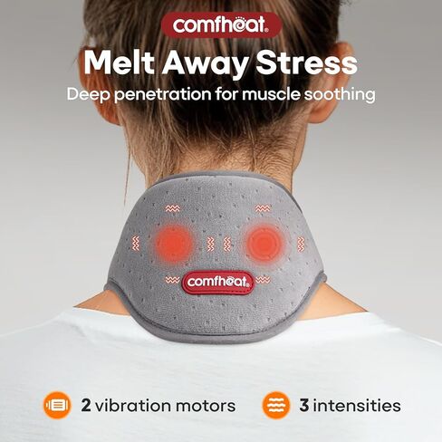 Women Men Heated Scarf Rechargeable Heating Neck Warmer Wrap for Neck Pain Relief, 5000mAh Power Bank Included, 3 Heat Settings in Kuwait