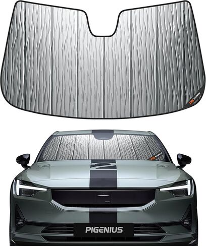 Windshield Sunshade for Polestar 2 2021-2025 (EV Fastback), Reversible Silver/Black in Saudi Arabia