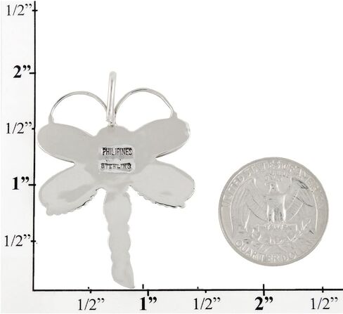 Dragonfly Turquoise Necklace Pendant Sterling Silver Genuine Gemstones & Gems (20") in Saudi Arabia