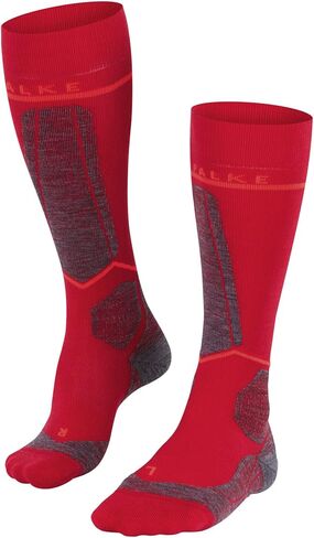 FALKE Mens SK Energizing Wool Skiing Socks, Merino, Black (Black-Lightning 3171), US 6.5-9 (EU 39-42 W3 Ι UK 5.5-8), 1 Pair in Saudi Arabia