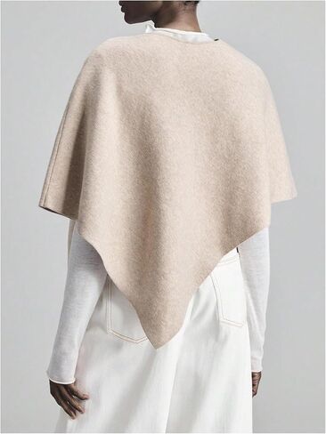 Verdusa Women's Old Money Clothes 3/4 Sleeve Asymmetrical Poncho Sweater Elegant Knit Shawl Tops Fall Outfits in Saudi Arabia