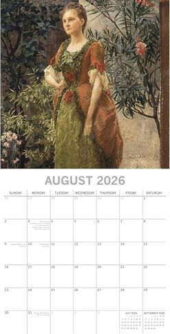 The Gifted Stationery 2026 Square Wall Calendar - Gustav Klimt Art & 16 Month Wall Planner 2026 - Planner with 180 Reminder Stickers - US & International Holidays - Sep 2025-Dec 2026, 12 x 12 in in Saudi Arabia
