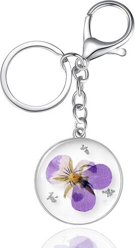 Real Pressed Flower Keychains – Cute keychain for Women, Gift for Nature Lovers, Bag Charm,Handmade Pendants in Kuwait
