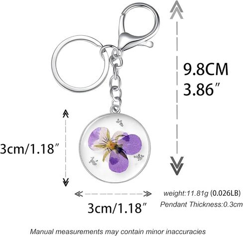 Real Pressed Flower Keychains – Cute keychain for Women, Gift for Nature Lovers, Bag Charm,Handmade Pendants in Kuwait