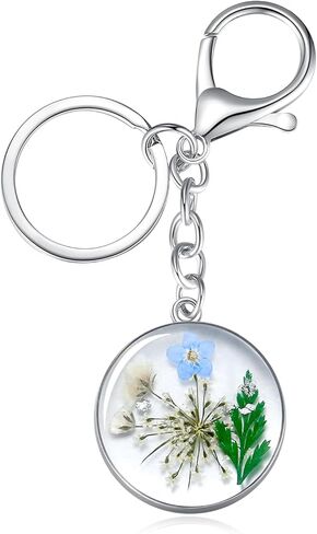 Real Pressed Flower Keychains – Cute keychain for Women, Gift for Nature Lovers, Bag Charm,Handmade Pendants in Kuwait