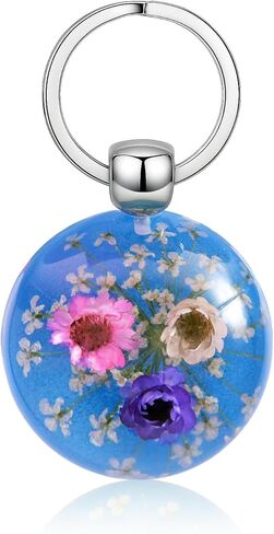 Real Pressed Flower Keychains – Cute keychain for Women, Gift for Nature Lovers, Bag Charm,Handmade Pendants in Kuwait