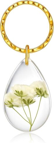 Real Pressed Flower Keychains – Cute keychain for Women, Gift for Nature Lovers, Bag Charm,Handmade Pendants in Kuwait