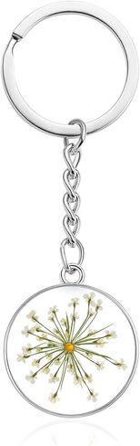 Real Pressed Flower Keychains – Cute keychain for Women, Gift for Nature Lovers, Bag Charm,Handmade Pendants in Kuwait