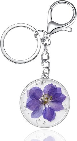 Real Pressed Flower Keychains – Cute keychain for Women, Gift for Nature Lovers, Bag Charm,Handmade Pendants in Kuwait