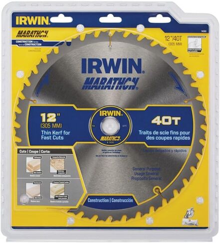 IRWIN Tools MARATHON Carbide Table/Miter Circular Blade, 12-Inch, 40T (14080) in Kuwait