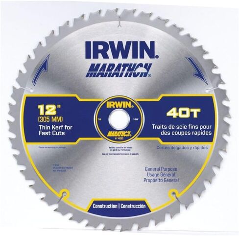 IRWIN Tools MARATHON Carbide Table/Miter Circular Blade, 12-Inch, 40T (14080) in Kuwait