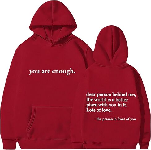 Dear Person Behind Me Hoodie You Are Enough Hoodie Men Dear Person Behind Me Shirt You Are Enough Sweatshirt Women in Saudi Arabia