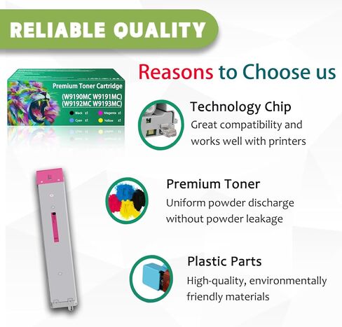 W9190MC W9191MC W9193MC W9192MC Toner Cartridges Work for HP Color Laserjet Managed MFP E77822dn E77822z E77825dn E77825z E77830dn E77830z Printers in Saudi Arabia