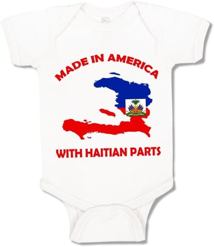 Speedy Pros Baby Bodysuit Made in America with Haitian Parts Cotton Boy & Girl Clothes White in Saudi Arabia