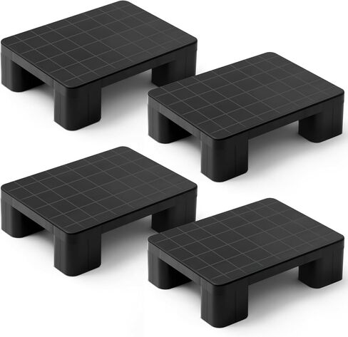 Plastic Pallets for Basement Storage Easy to Stack Lightweight Floor Pallets Display for Flooring Room Supermarket Warehouse, Support up to 2000 Lbs,Black (40'' L X 20'' W X 5.5'' H,2 Pcs) in Saudi Arabia