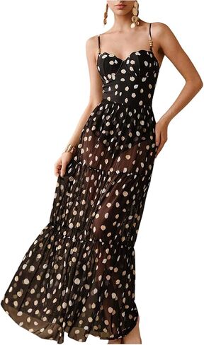 Women's One Piece Swimsuit with Cover Up Skirt Vintage Polka Dots Ruffle Underwire Bathing Suit Beachwear in Saudi Arabia