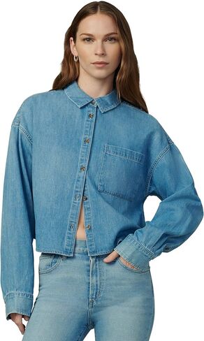 Joe's Women's The Cropped Boyfriend Button Down Shirt in Saudi Arabia