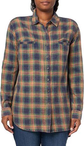 Angie Women's Angie Women's Oversized Hi Low Plaid Button Up Shirt in Saudi Arabia