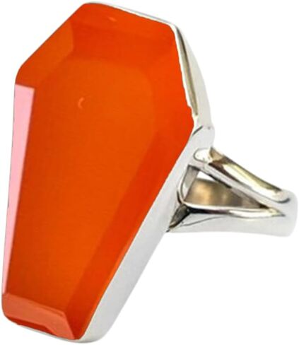 925 Sterling Silver Handmade Coffin Shape Designer Simple Statement Ring For Women By Silverekh in Saudi Arabia