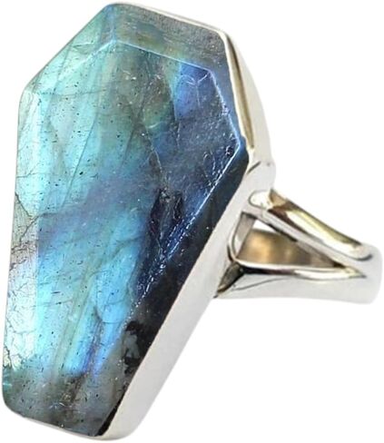 925 Sterling Silver Handmade Coffin Shape Designer Simple Statement Ring For Women By Silverekh in Saudi Arabia
