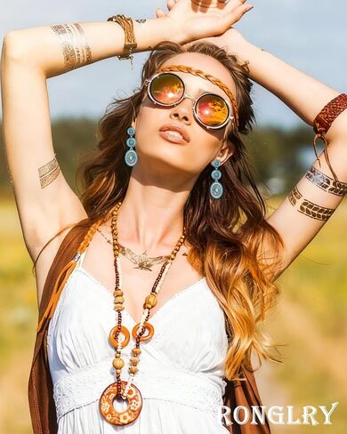 Ronglry Western Earrings Outfit for Women Silver Boho Turquoise Earrings for Women Vintage Concho Earring Cowboy Cowgirl Accessories Western Jewelry Country Concert Outfits for Womens Westerns Dress in Kuwait