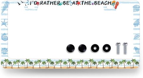 Beautiful Purple Flowers License Plate Frame Floral License Plate Holder Colorful Stainless Steel Car Bracket 4 Holes and Screws Universal Auto Accessory License Plate Frames 6.2x12.2 Inch in Kuwait